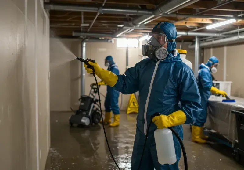 Basement Sanitization and Antimicrobial Treatment process in Angelina County, TX