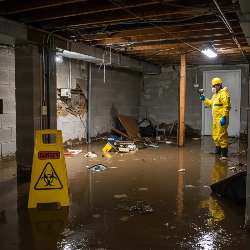 Flooded Basement Electrical Hazard in Angelina County, TX Property